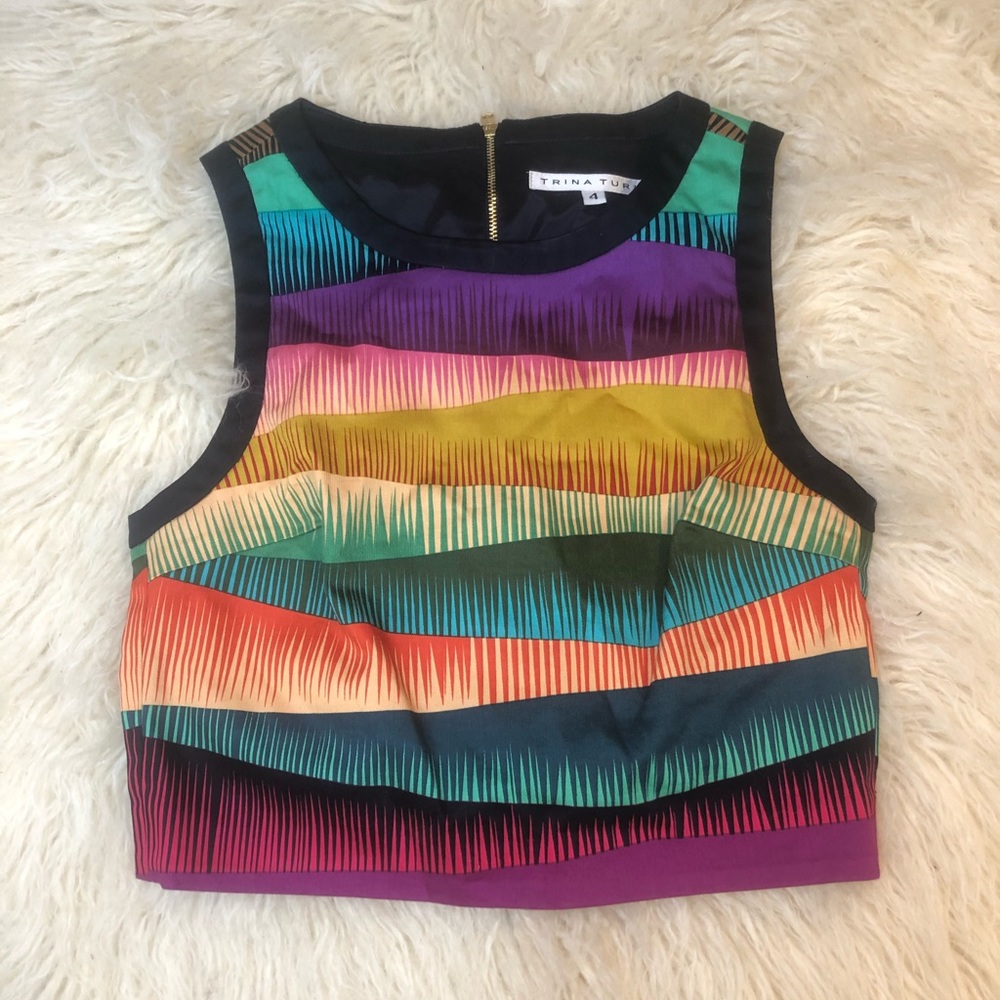 Trina Turk Tribal Print Cropped Tank